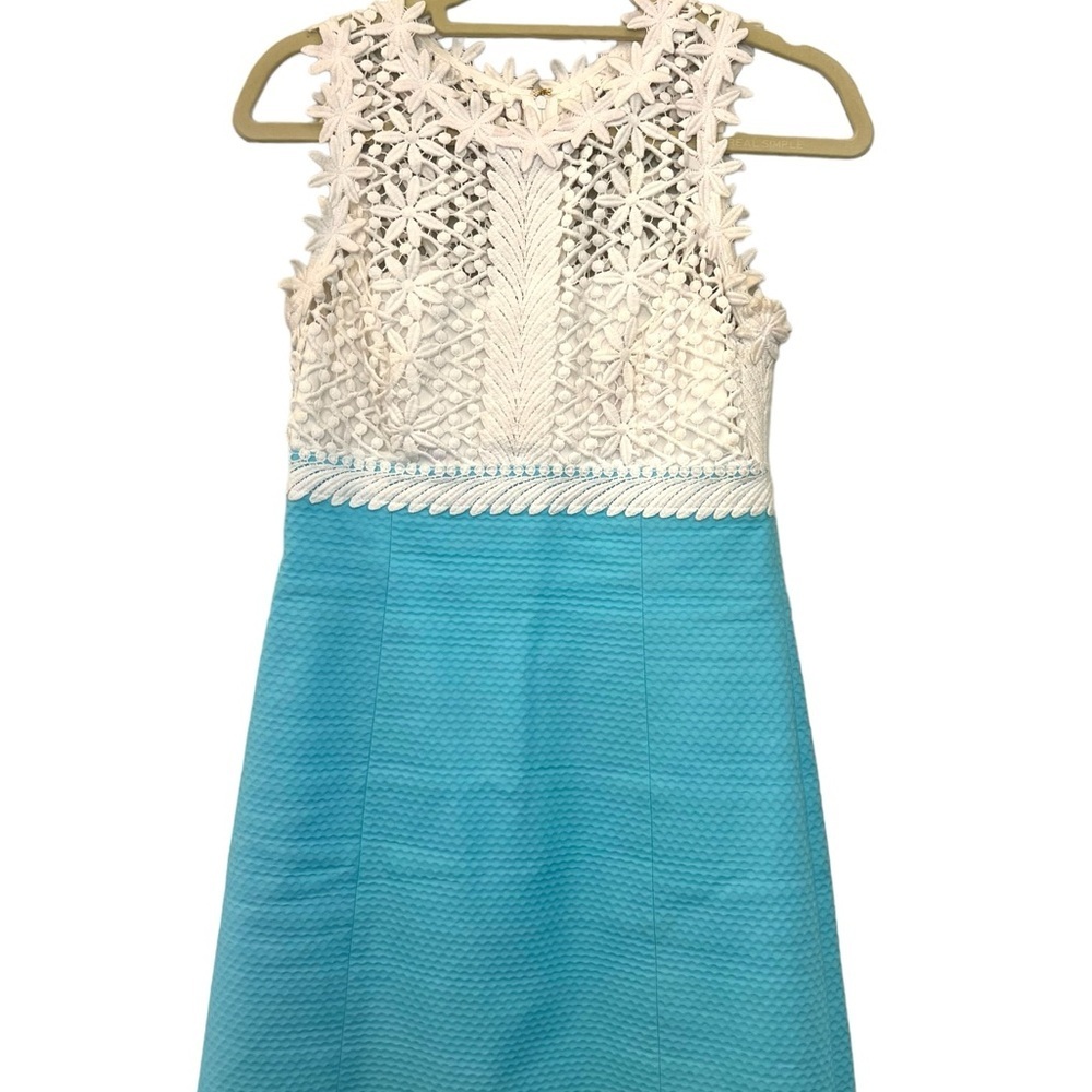 Lilly Pulitzer Breakers  Blue and White Lace Dress